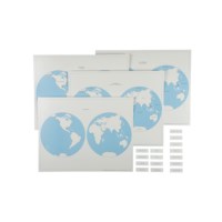Hemisphere Maps And Labels Set