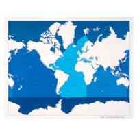 Seas And Oceans Control Map: Labeled (German)