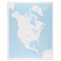 North America Control Map: Labeled