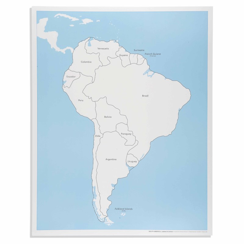 Labeled Map Of South America South America Control Map: Labeled | Heutink International