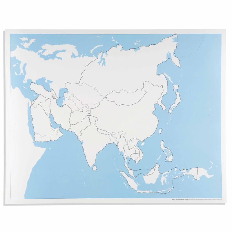 Азия белая карта