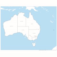 Australia Control Map: Labeled