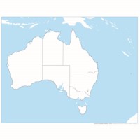 Australia Control Map: Unlabeled
