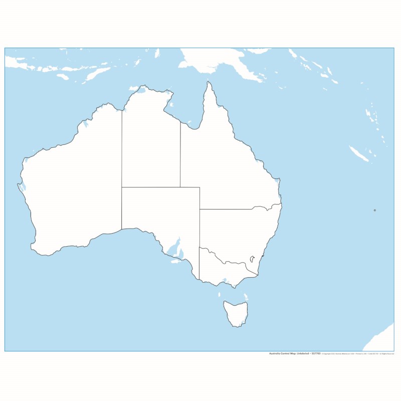 Australia Control Map: Unlabeled