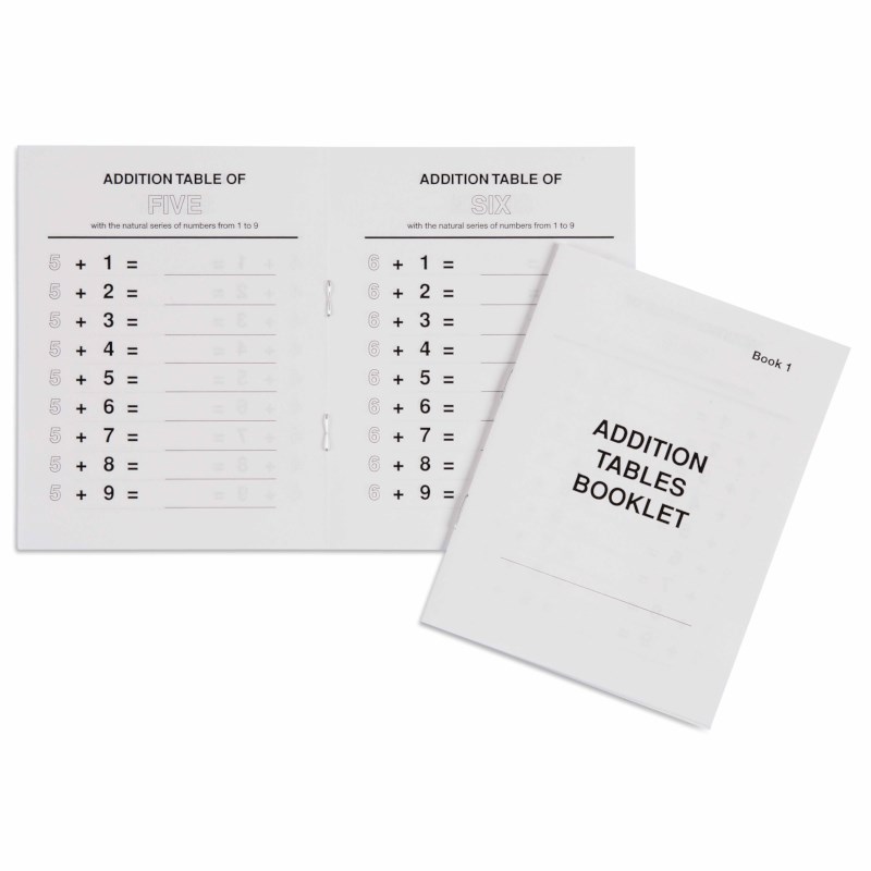 Addition Tables Booklet: 1
