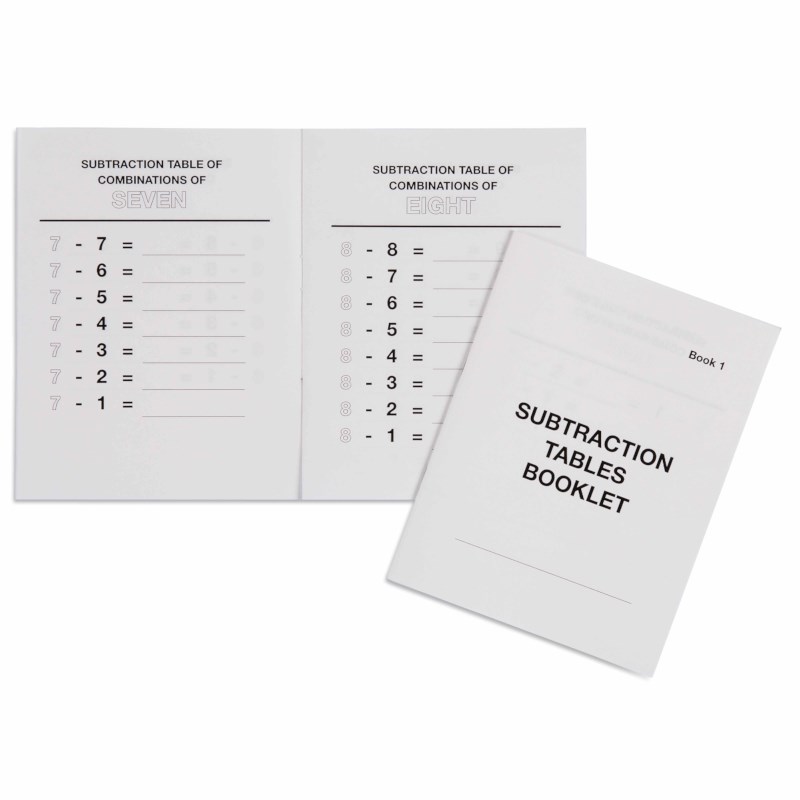 Subtraction Tables Booklet: 1