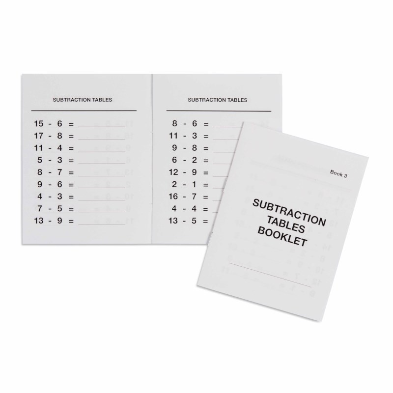 Subtraction Tables Booklet: 3
