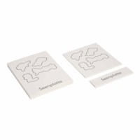 Control Maps Land-Water Form Cards: (Black-White) (German version)