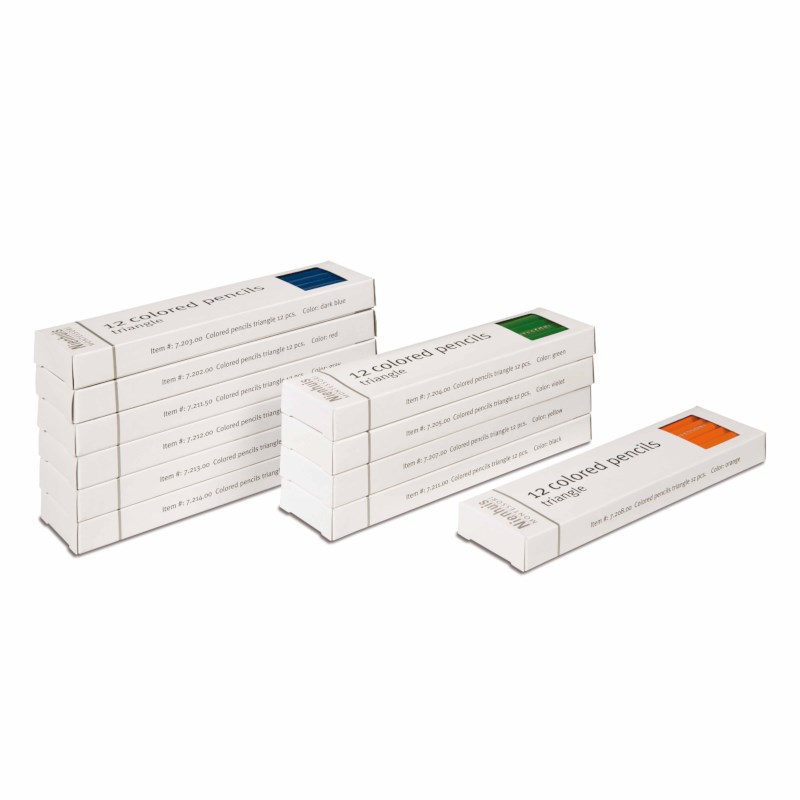 Set Of 11 Dozen 3-Sided Inset Pencils: 11 Colors