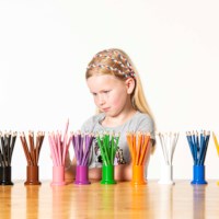 Set Of 11 Dozen 3-Sided Inset Pencils: 11 Colors