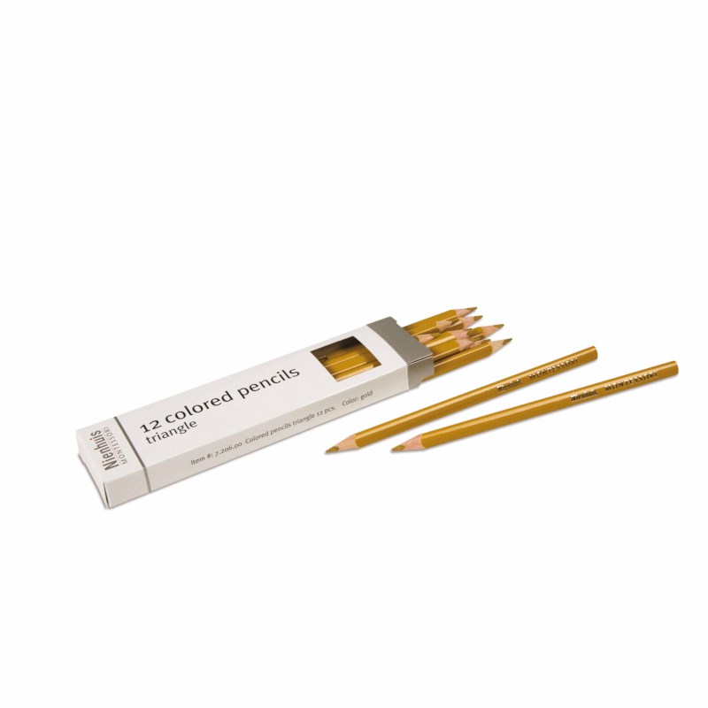 3-Sided Inset Pencil: Gold