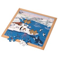 Vocabulary puzzle polar regions l Wooden puzzles l 49 puzzle pieces l Educo