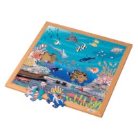 Vocabulary puzzle coral l Wooden puzzles l 49 puzzle pieces l Educo