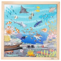 Vocabulary puzzle tropical forest l Wooden puzzles l 49 puzzle pieces l Educo