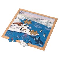Vocabulary puzzles habitats - set of 4  l Wooden puzzles l Educo