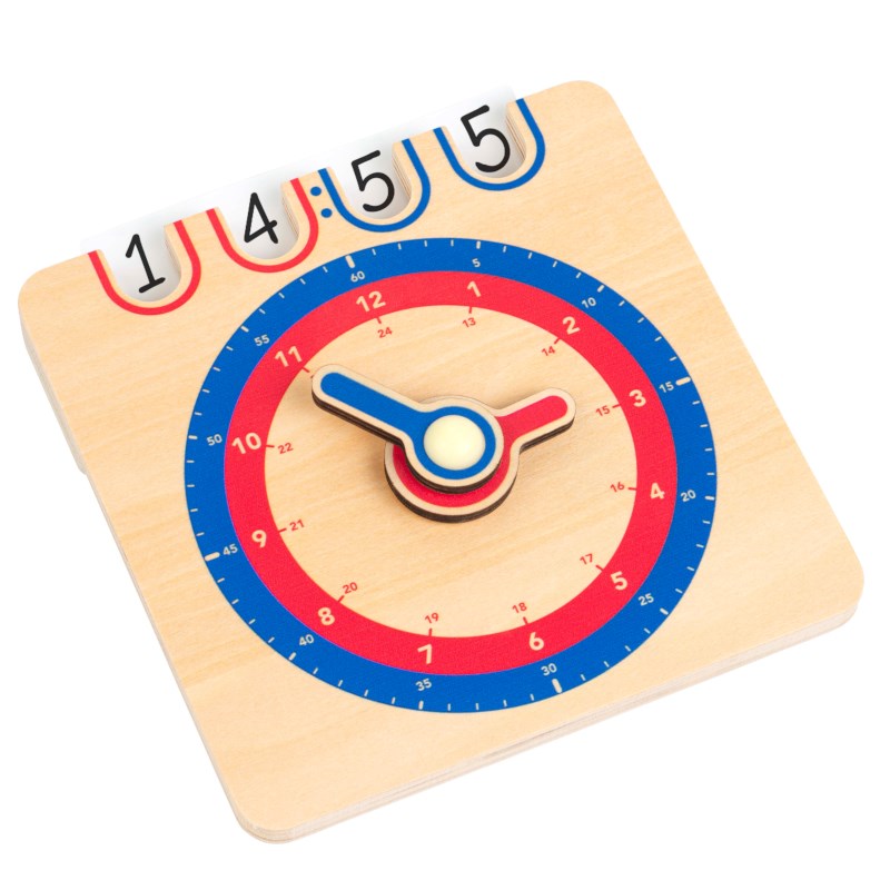Clock analogue-digital writable, pupils