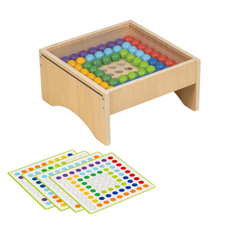 Mosaic table with coloured balls