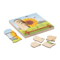 On the farm - growth sunflower | Educo | layer puzzle | 31 puzzle pieces | GROEIGEHEIM.