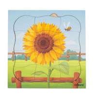 On the farm - growth sunflower | Educo | layer puzzle | 31 puzzle pieces | GROEIGEHEIM.