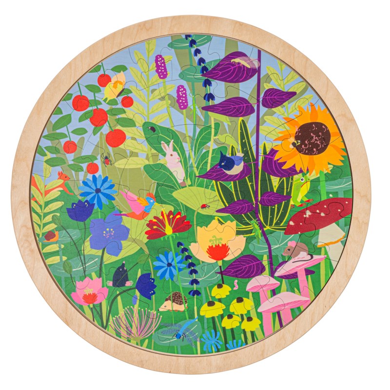 Habitats - garden | Educo | jigsaw puzzle | 49 puzzle pieces | NATUURLIJK. 