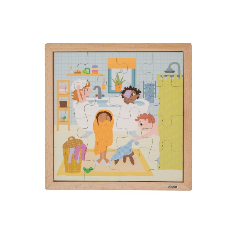 Daily routine puzzles - taking a bath