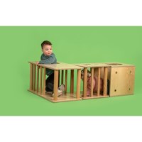 Cube with bars and holes