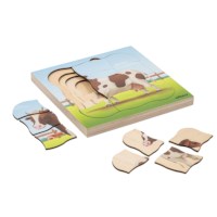 On the farm - growth cow | Educo | layer puzzle | 31 puzzle pieces | GROEIGEHEIM.