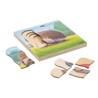 On the farm - growth hedgehog | Educo | layer puzzle | 31 puzzle pieces | GROEIGEHEIM.
