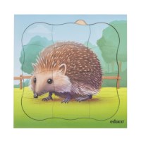 On the farm - growth hedgehog | Educo | layer puzzle | 31 puzzle pieces | GROEIGEHEIM.