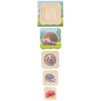 On the farm - growth hedgehog | Educo | layer puzzle | 31 puzzle pieces | GROEIGEHEIM.