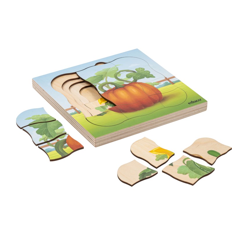 On the farm - growth pumpkin | Educo | layer puzzle | 31 puzzle pieces | GROEIGEHEIM.