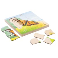 In the forest - growth butterfly | Educo | layer puzzle | 31 puzzle pieces | GROEIGEHEIM.