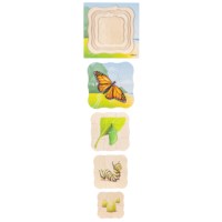 In the forest - growth butterfly | Educo | layer puzzle | 31 puzzle pieces | GROEIGEHEIM.
