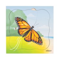 In the forest - growth butterfly | Educo | layer puzzle | 31 puzzle pieces | GROEIGEHEIM.