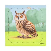 In the forest - growth owl | Educo | layer puzzle | 31 puzzle pieces | GROEIGEHEIM.