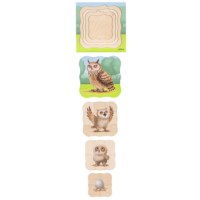 In the forest - growth owl | Educo | layer puzzle | 31 puzzle pieces | GROEIGEHEIM.