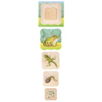 In the forest - growth frog | Educo | layer puzzle | 31 puzzle pieces | GROEIGEHEIM.