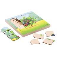 In the forest - growth blackberry bush | Educo | layer puzzle | 31 puzzle pieces | GROEIGEHEIM. 