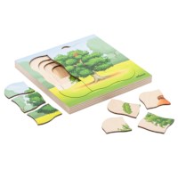 In the forest - growth oak tree | Educo | layer puzzle | 31 puzzle pieces | GROEIGEHEIM.