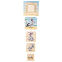 On the beach - growth pelican | Educo | layer puzzle | 31 puzzle pieces | GROEIGEHEIM. 