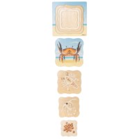 On the beach - growth crab | Educo | layer puzzle | 31 puzzle pieces | GROEIGEHEIM. 