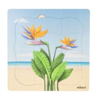 On the beach - growth bird of paradise plant | Educo | layer puzzle | 31 puzzle pieces | GROEIGEHEIM. 