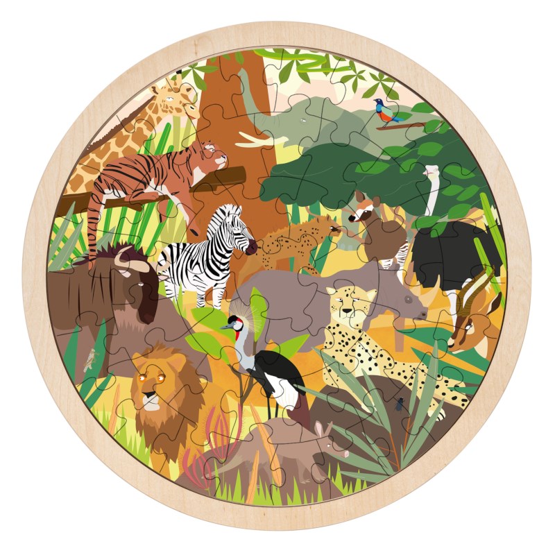 Habitats - savannha | Educo | jigsaw puzzle | 49 puzzle pieces | NATUURLIJK.