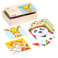 Triangle game - animal art | Educo | game box | FIGUURLIJK.