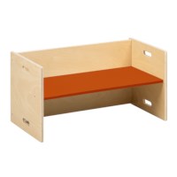 Cube bench 72 x 36 cm | indianred