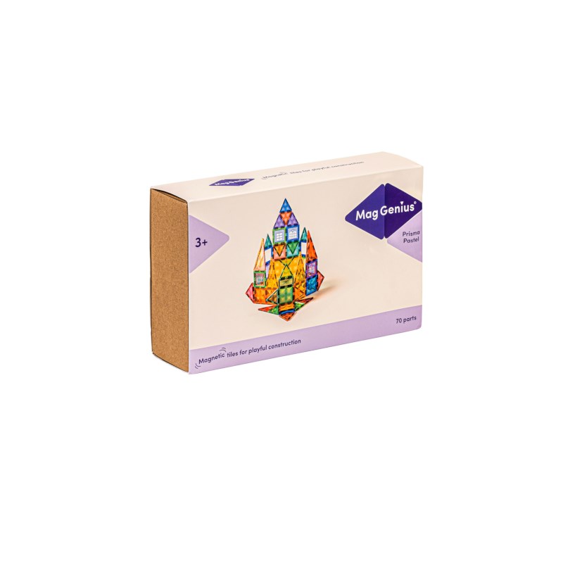 Magnetic Building Blocks Pastel 70 pieces