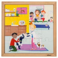 Healthcare – veterinarian | Educo | jigsaw puzzle | 16 puzzle pieces | GEZOND.