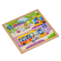 Transport - the bus | 64 puzzle pieces | REISTIJD.