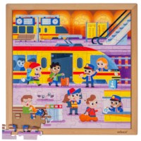 Transport - the train | 64 puzzle pieces | REISTIJD.