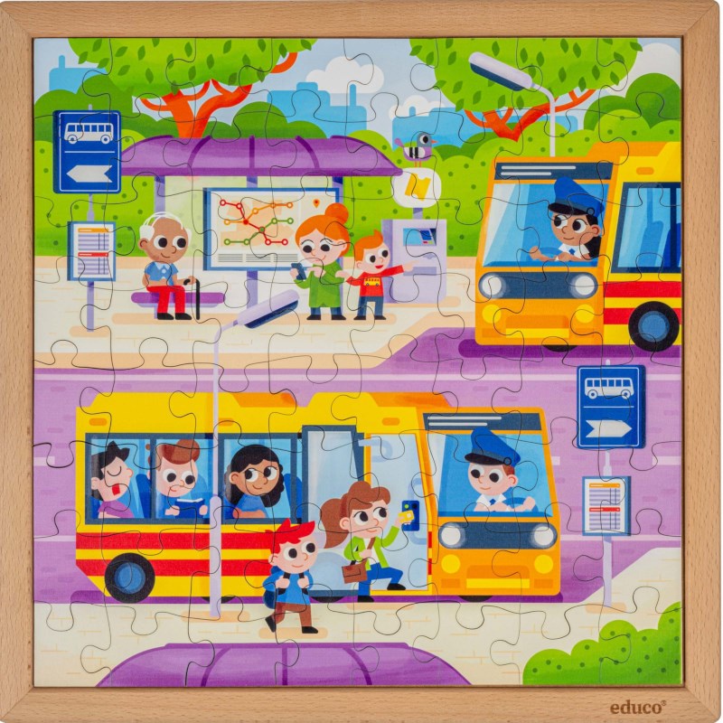 Transport  - bundle pack | Educo | jigsaw puzzle | 4 puzzles | REISTIJD.